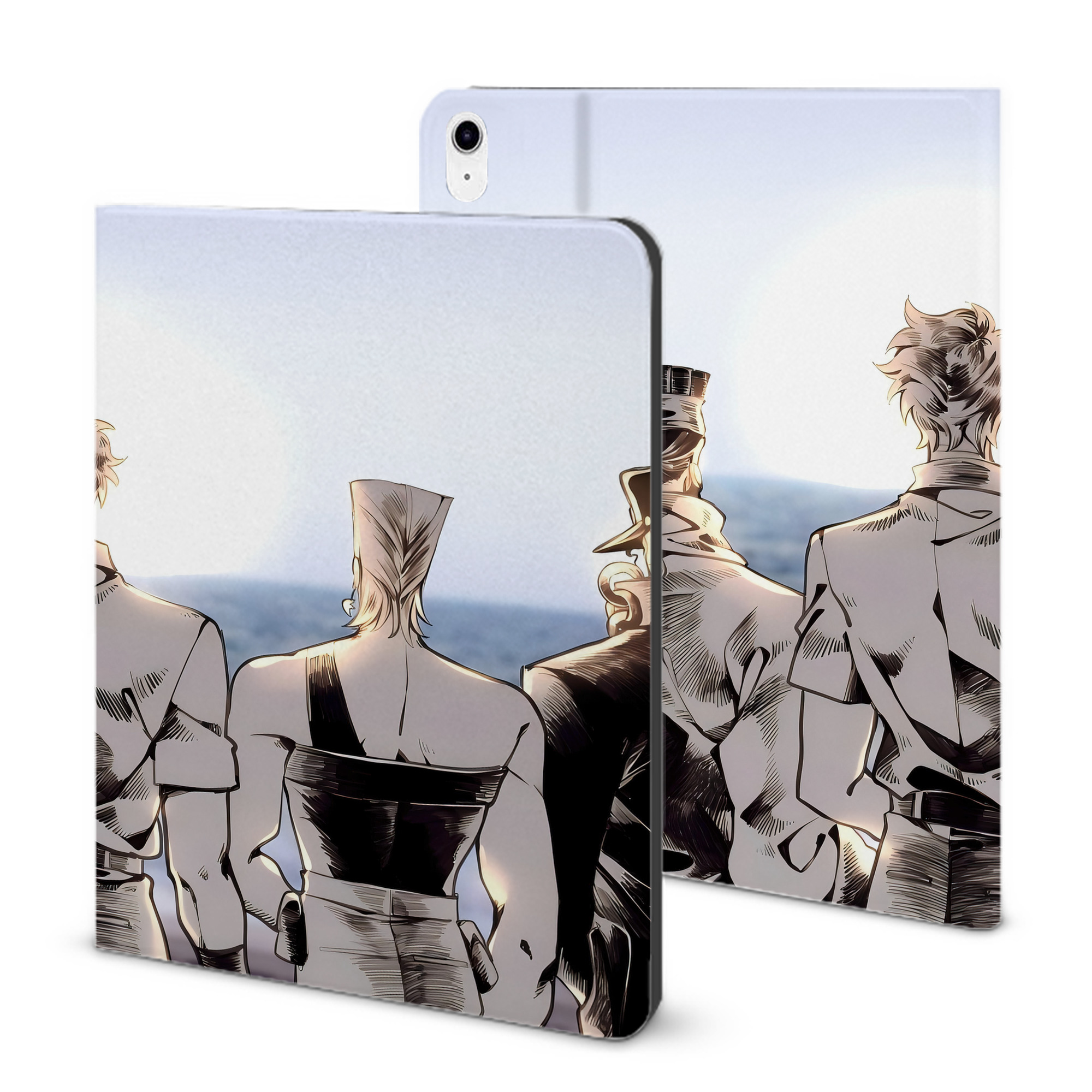 （画像用） ジョジョの奇妙な冒険 JoJo's Bizarre Adventure IPad ケース ブック型 PUレザー TPU 耐衝撃 軽量 薄型 ペン収納なし 全面保護 IPad 各モデル対応